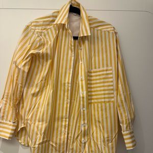 AYR Deep-End Button Down - yellow strip